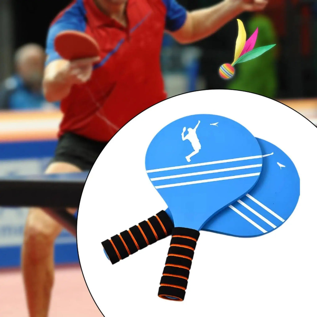 Beach Tennis Paddle, Wooden Beach Tennis Racket, Fitness Yard Beach Game Professional Badminton Racket Physical Exercise