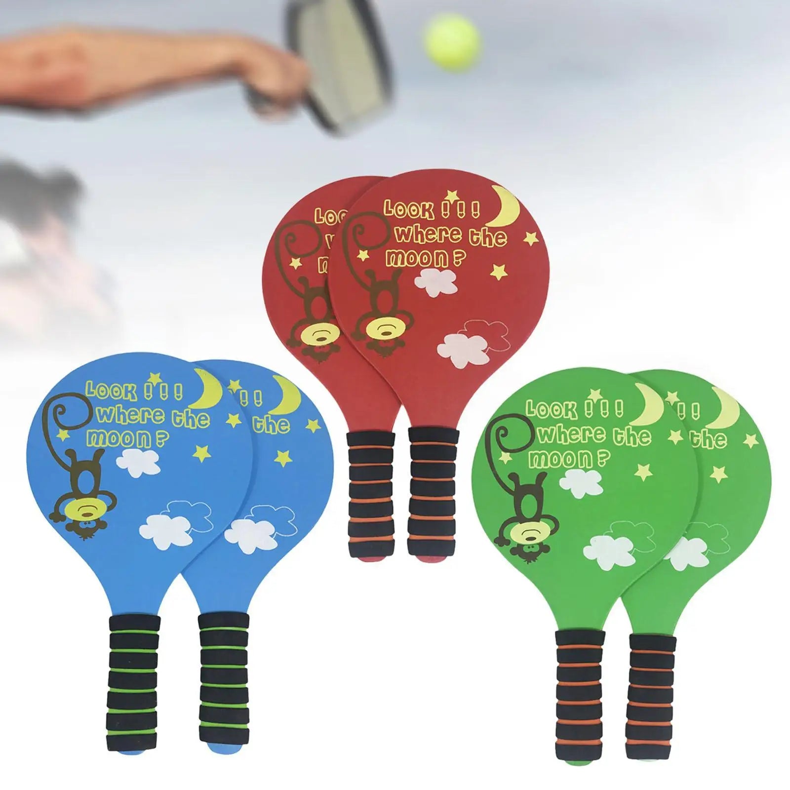 Beach Tennis Paddle, Wooden Beach Tennis Racket, Fitness Yard Beach Game Professional Badminton Racket Physical Exercise