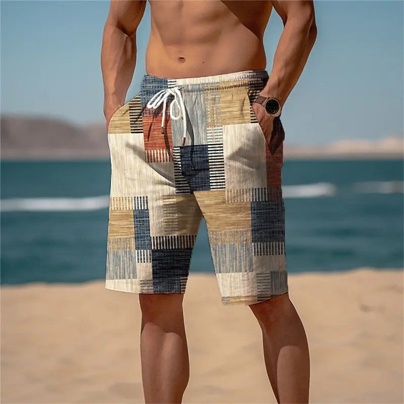 Summer Men's Swim Shorts5XL Swim Trunks Quick Dry Board Shorts Bathing Suit Breathable Drawstring With Pockets for Surfing Beach