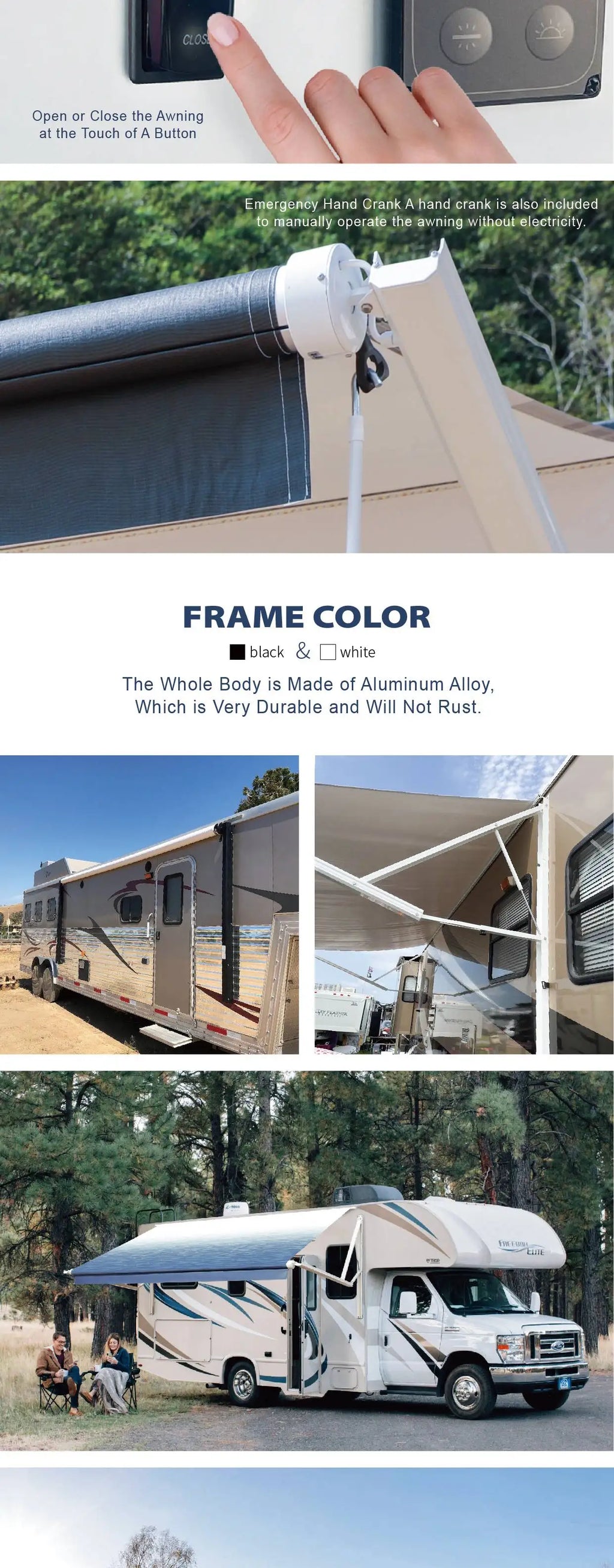 Caravans Awning Camper Trailer Awning Motorhom Camping Equipment Travel Equipments