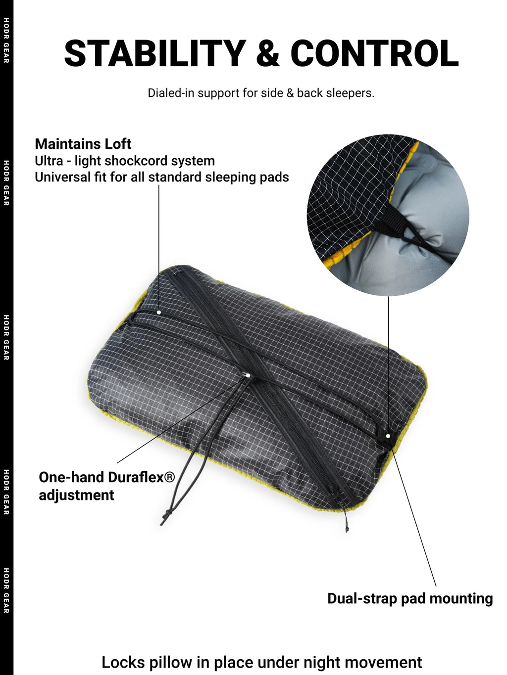 [HODRGEAR] Stuff Sack & Pillow UHMWPE Multifunctional Storage bag Outdoor Camping Headrest 53g Ultralight Hikers