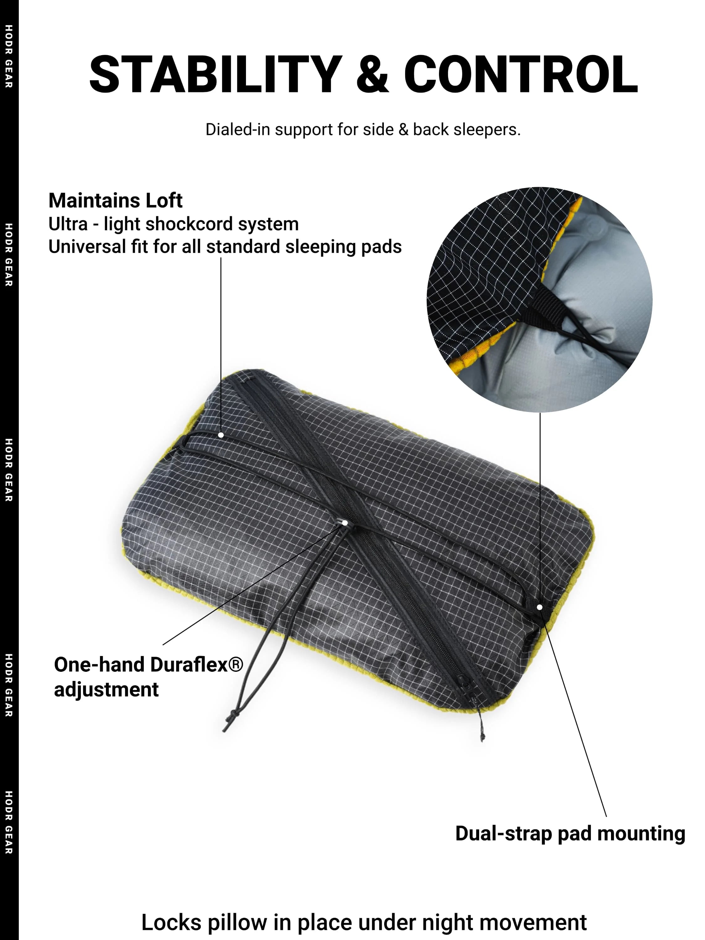 [HODRGEAR] Stuff Sack & Pillow UHMWPE Multifunctional Storage bag Outdoor Camping Headrest 53g Ultralight Hikers