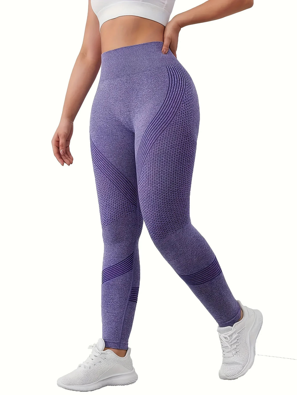 Solid high-waisted abdominal control fitness yoga pants, quick-dry running and yoga pants for hip lifting, women's sportswear
