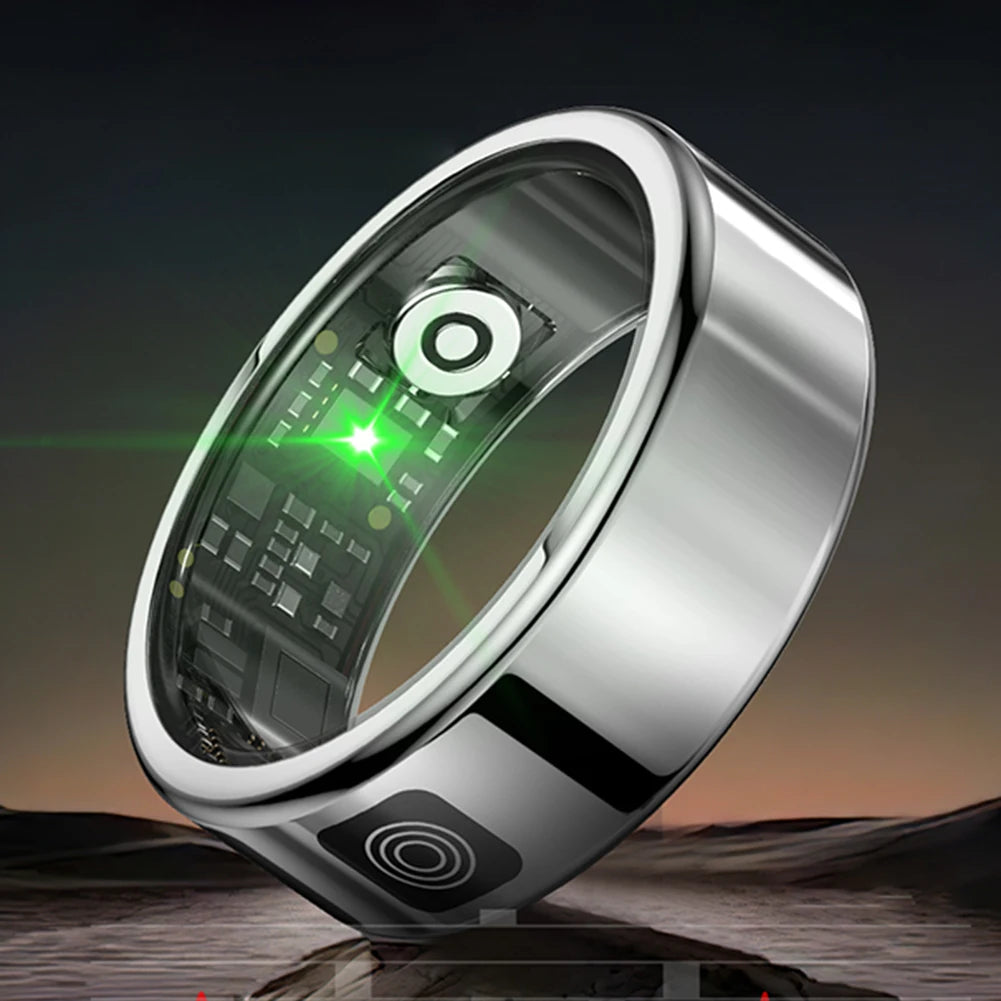 2025 New RS08 Smart Ring 5ATM Waterproof Health Fitness Ring Multi Sport Modes Heart Rate and Blood Oxygen Monitor for Men Women