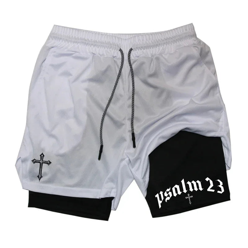 2025 New Men's 2-in-1 Sports Shorts Quick-Dry Running Fitness Training and Swimming Double-Layer Coverage Summer M-3XL