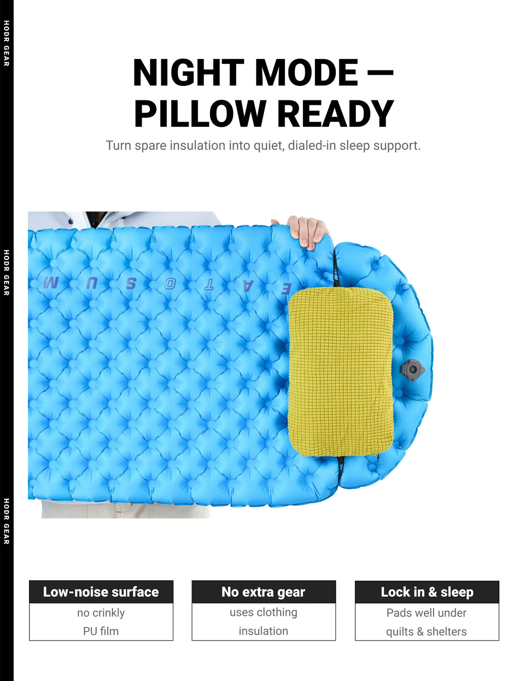 [HODRGEAR] Stuff Sack & Pillow UHMWPE Multifunctional Storage bag Outdoor Camping Headrest 53g Ultralight Hikers
