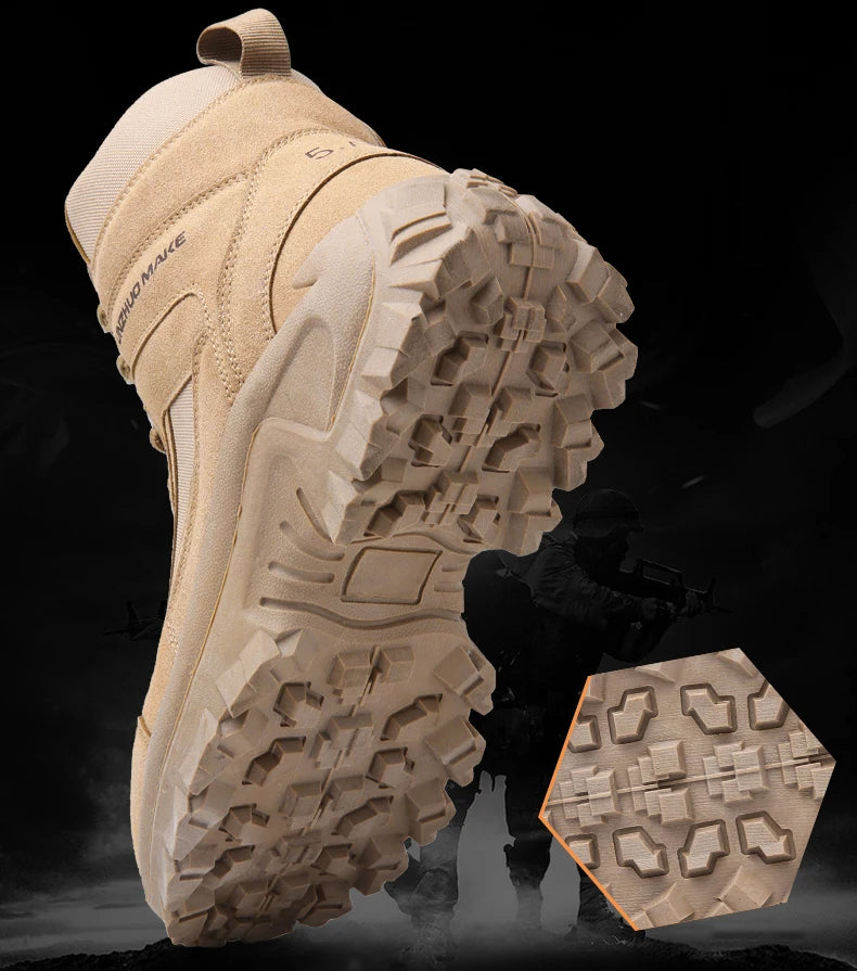 Men'sHiking Shoes Tactical Sport Shoes Male High Top Waterproof Outdoor Mountain Climbing Shoes Hunting Boots Men Outdoor Boots