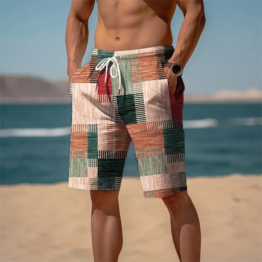 Summer Men's Swim Shorts5XL Swim Trunks Quick Dry Board Shorts Bathing Suit Breathable Drawstring With Pockets for Surfing Beach