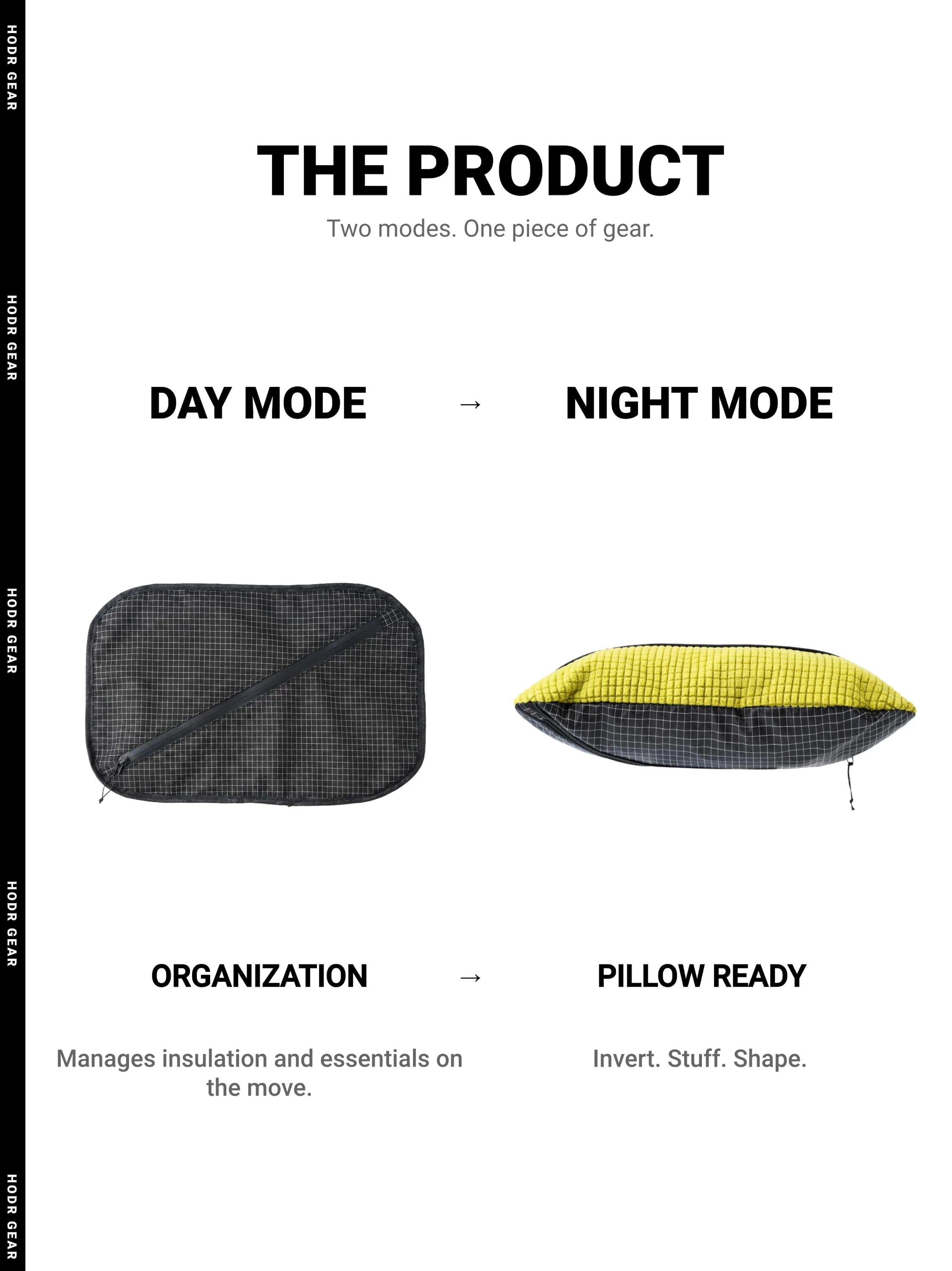 [HODRGEAR] Stuff Sack & Pillow UHMWPE Multifunctional Storage bag Outdoor Camping Headrest 53g Ultralight Hikers