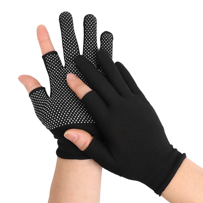 Non-slip Touchscreen Nylon Gloves Men Women Summer Outdoor Riding Sport Fitness Breathable Non-slip Sunscreen Half Finger Gloves