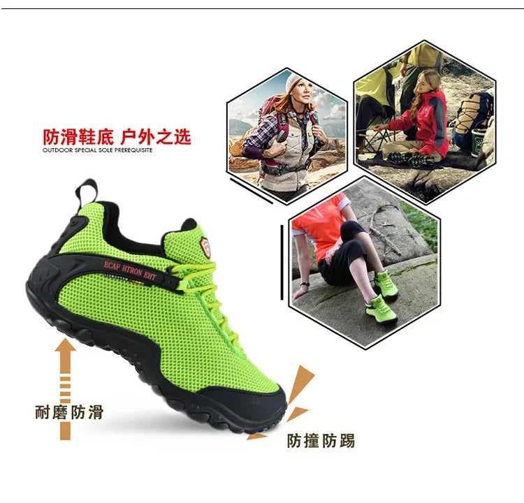 Hiking Shoes High Quality Mesh Anti Slip Lightweight Sneakers Outdoor Adventure Trekking Sport Shoe Women Men Marching Shoes