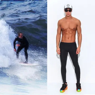 SAILBEE Men's UV Sun Protection Long Sleeve Rash Guard Wetsuit Swimsuit Top Diving Suit Men Split Long-Sleeved Trousers Sunscree