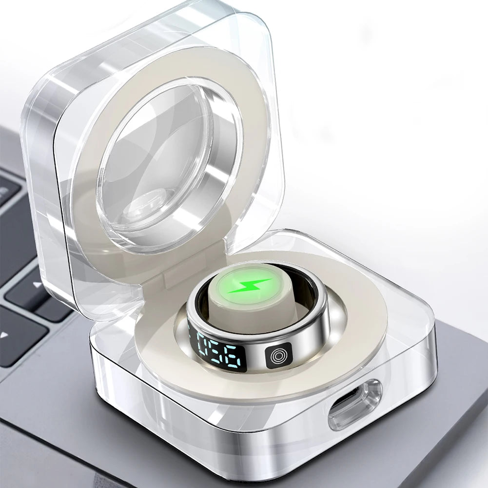 2025 New RS08 Smart Ring 5ATM Waterproof Health Fitness Ring Multi Sport Modes Heart Rate and Blood Oxygen Monitor for Men Women