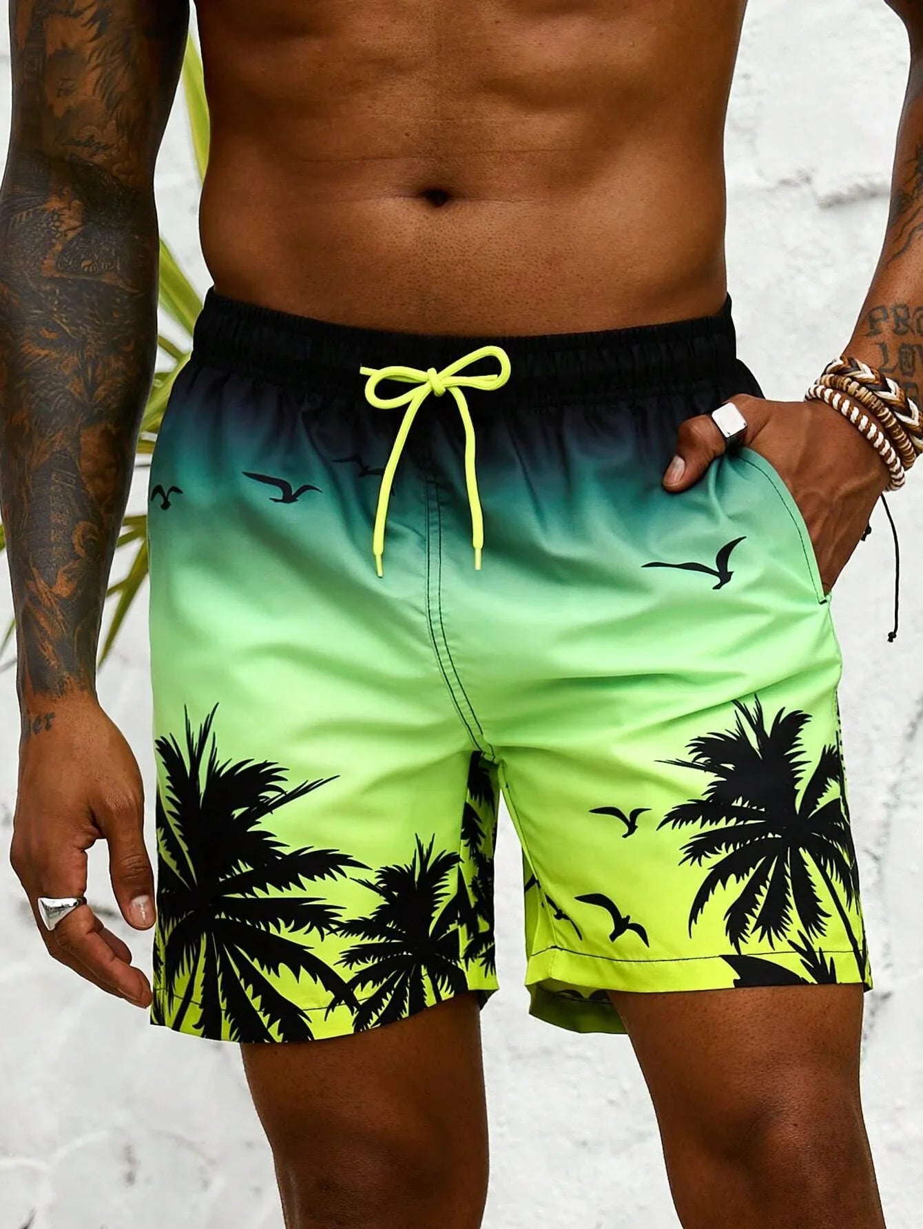 Summer Men's Swim Shorts5XL Swim Trunks Quick Dry Board Shorts Bathing Suit Breathable Drawstring With Pockets for Surfing Beach