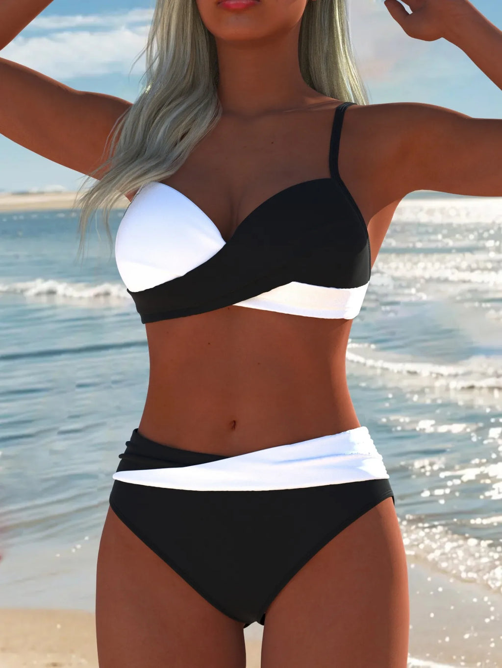 Women's Swimwear Swimming Suit Beach Outfits Summer Beach Festival Vacation Travel Sexy Luxury Modern Two Piece Set Bikinis