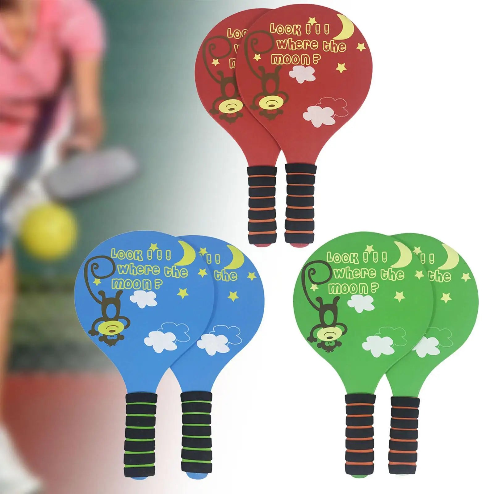 Beach Tennis Paddle, Wooden Beach Tennis Racket, Fitness Yard Beach Game Professional Badminton Racket Physical Exercise