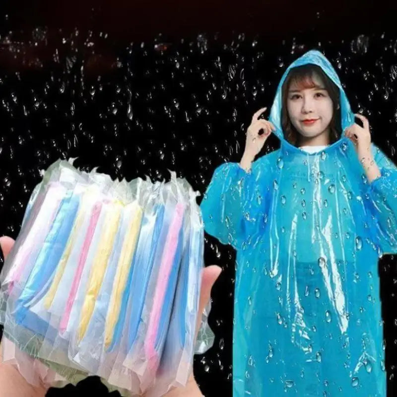 5Pcs Portable Emergency Raincoats For Hiking, Travel, Camping, And Cycling, Outdoor Emergency Gear, Compact Durable Rainwear