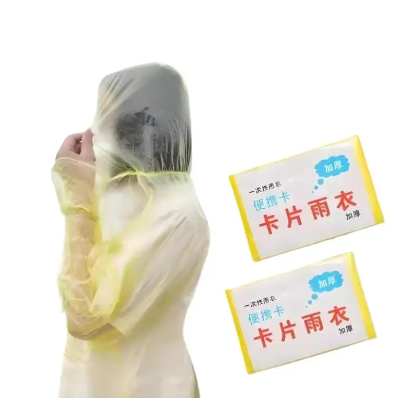 5Pcs Portable Emergency Raincoats For Hiking, Travel, Camping, And Cycling, Outdoor Emergency Gear, Compact Durable Rainwear