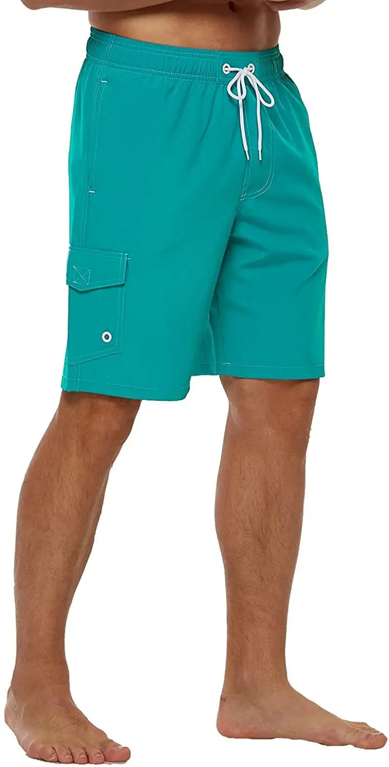 Men's Summer Beach Shorts Swimsuits Mesh Lined Swimwear Board Shorts Male Swimming Trunks Bathing Suit Sports Clothes