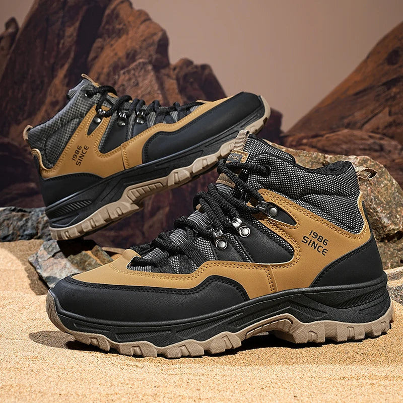 Hiking boots spring autumn new mem's casual sprots boots fashion anti slip soft sole comfort workwear boots youth outdoor boots