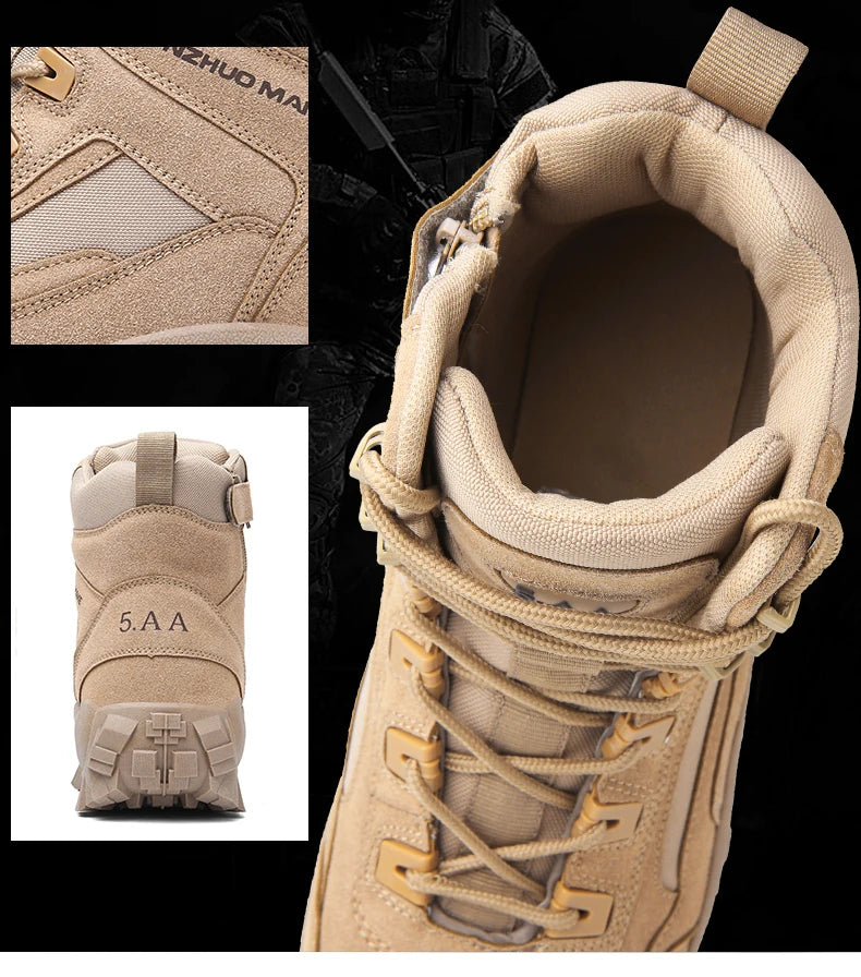 Men'sHiking Shoes Tactical Sport Shoes Male High Top Waterproof Outdoor Mountain Climbing Shoes Hunting Boots Men Outdoor Boots
