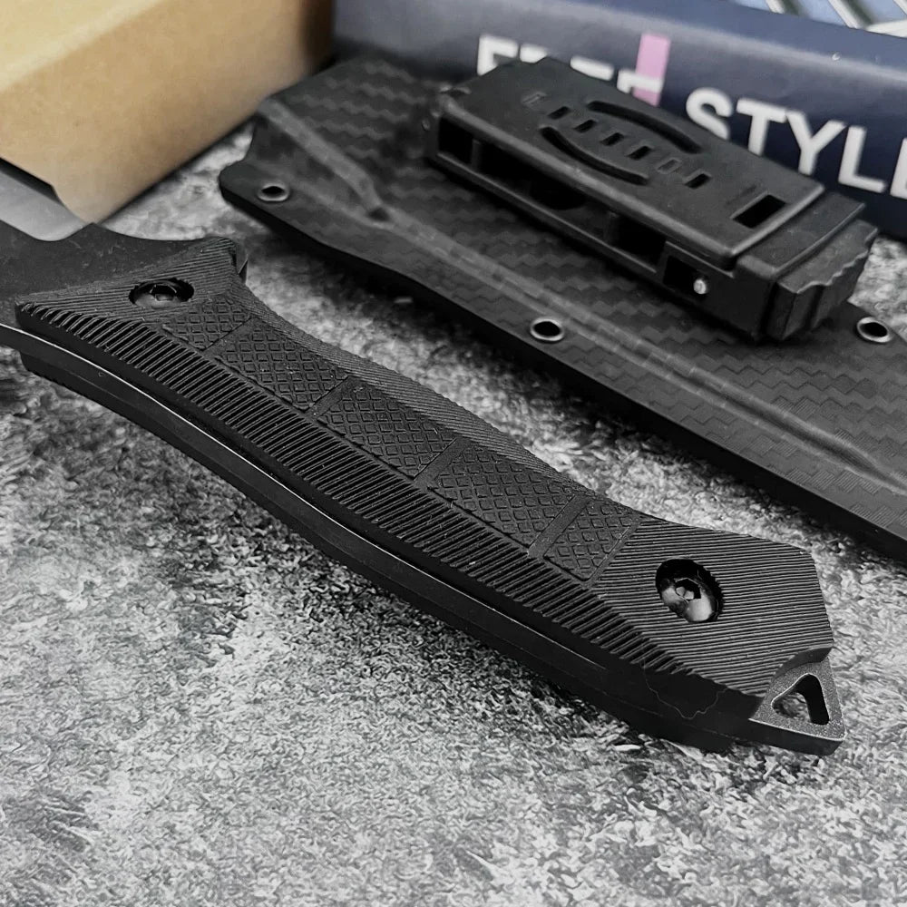 Hiking Travel  Camping Knife with Sheath   Fixed Blade 420 Steel Blade ABS Handle Outdoor High-Hardness Hiking Climbing Knife