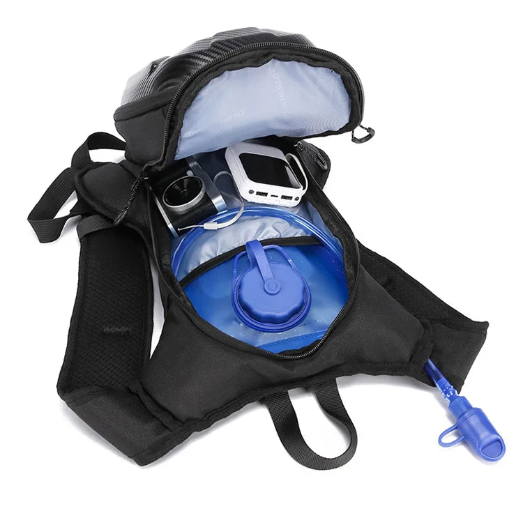 Motorcycle Backpack And Leg Bag Set for Men Hard Shell Multifunctional Riding Gear Outdoor Crossbody Chest Pack