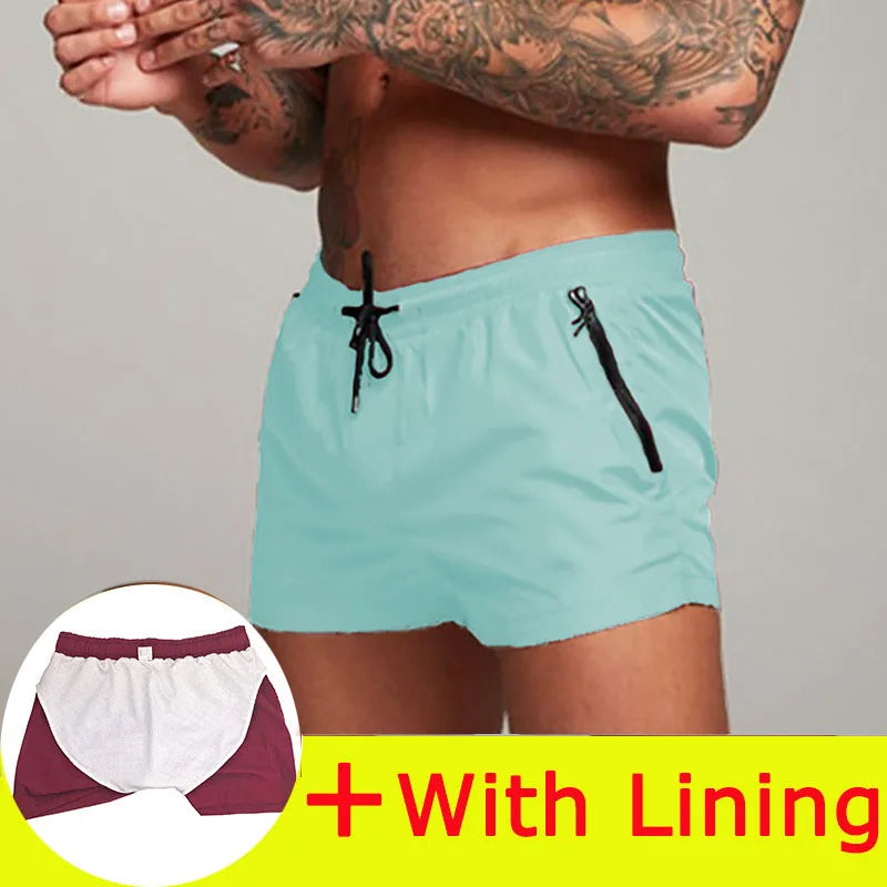 Summer Swimsuit 2026 Man board shorts Swimming Beach Shorts For Men Swimwear Swim Trunks Bathing mayo Surf short de bain homme
