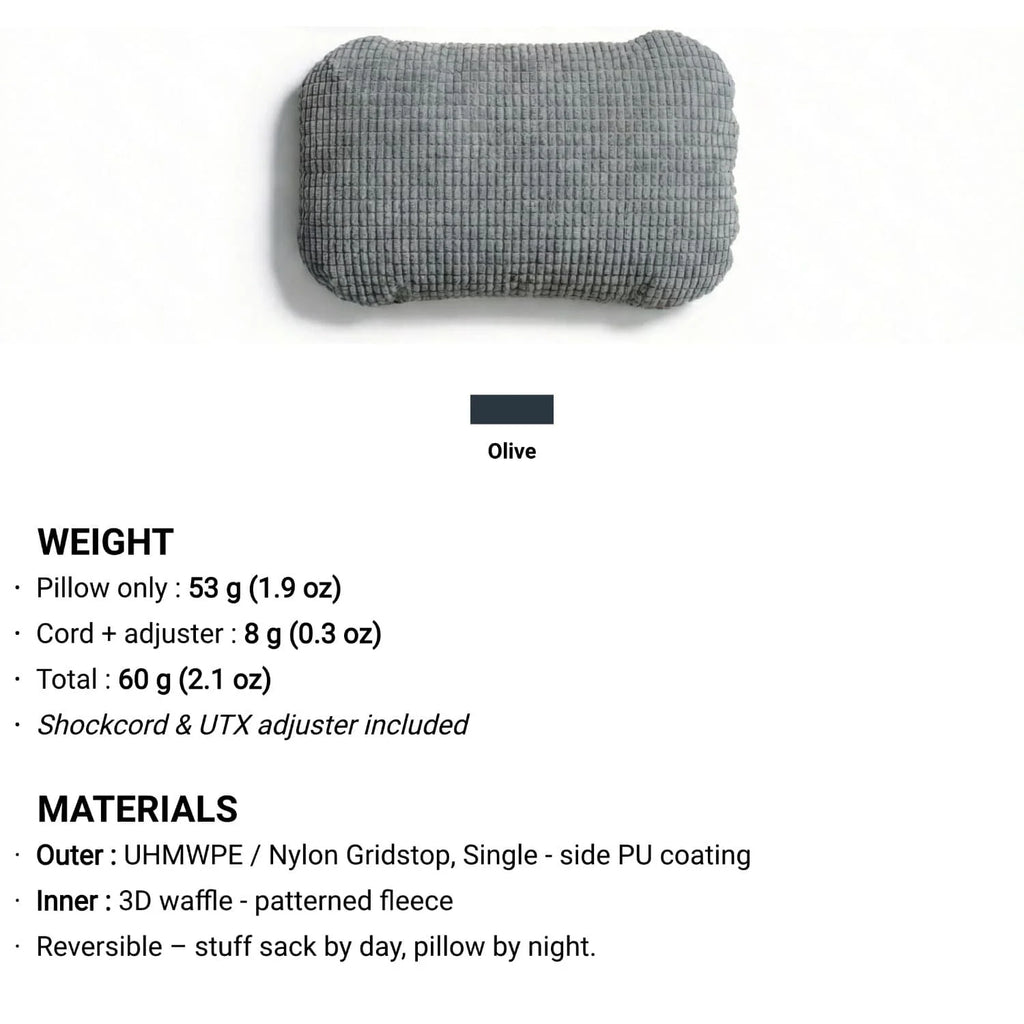 [HODRGEAR] Stuff Sack & Pillow UHMWPE Multifunctional Storage bag Outdoor Camping Headrest 53g Ultralight Hikers