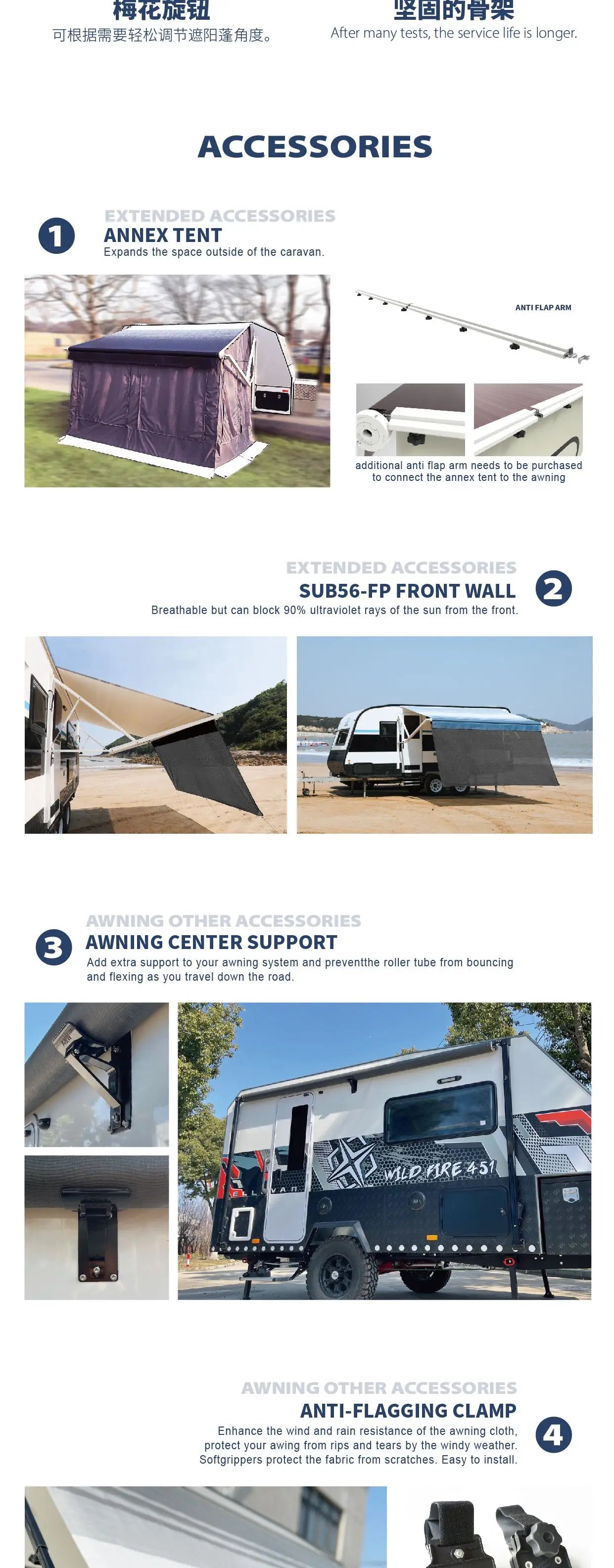 Caravans Awning Camper Trailer Awning Motorhom Camping Equipment Travel Equipments