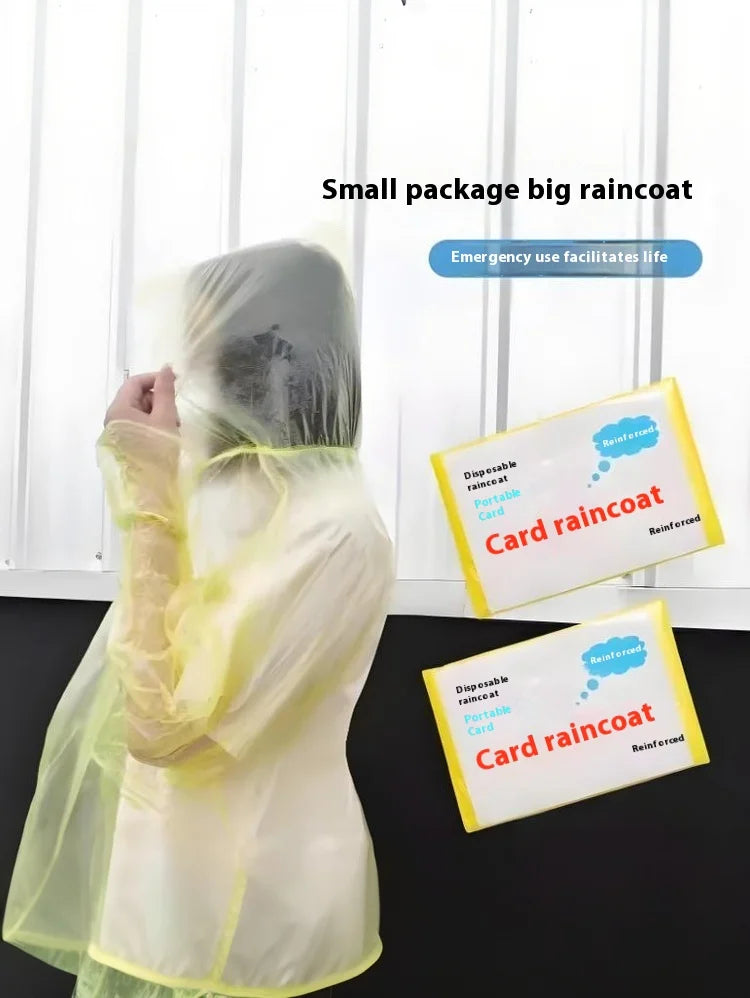 5Pcs Portable Emergency Raincoats For Hiking, Travel, Camping, And Cycling, Outdoor Emergency Gear, Compact Durable Rainwear