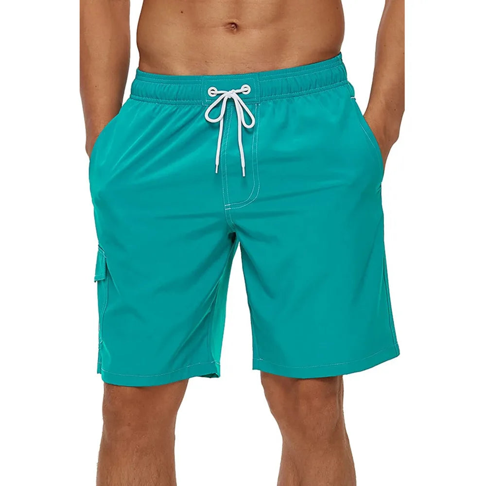 Men's Summer Beach Shorts Swimsuits Mesh Lined Swimwear Board Shorts Male Swimming Trunks Bathing Suit Sports Clothes