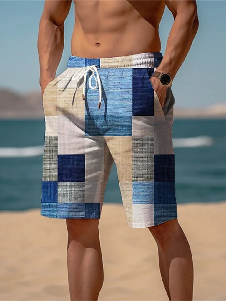 Summer Men's Swim Shorts5XL Swim Trunks Quick Dry Board Shorts Bathing Suit Breathable Drawstring With Pockets for Surfing Beach