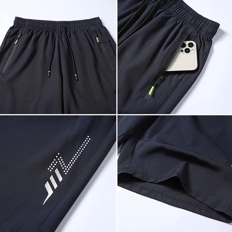 Men's Shorts Quick Dry Elastic Workout Short Pants Summer Casual Gym Fitness Training Running Sports Shorts Men Jogging Bottom
