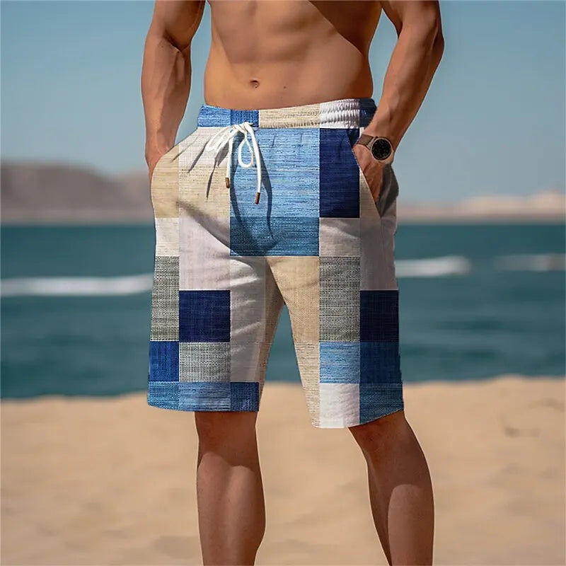 Summer Men's Swim Shorts5XL Swim Trunks Quick Dry Board Shorts Bathing Suit Breathable Drawstring With Pockets for Surfing Beach