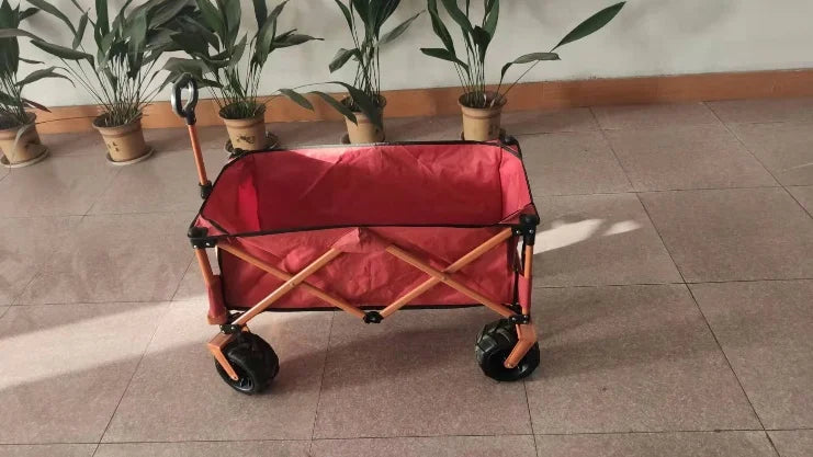 Outdoor Camping Vehicle with Shed, Multifunctional, Installation Free, Foldable Pole Camping Vehicle, Portable Shopping Cart