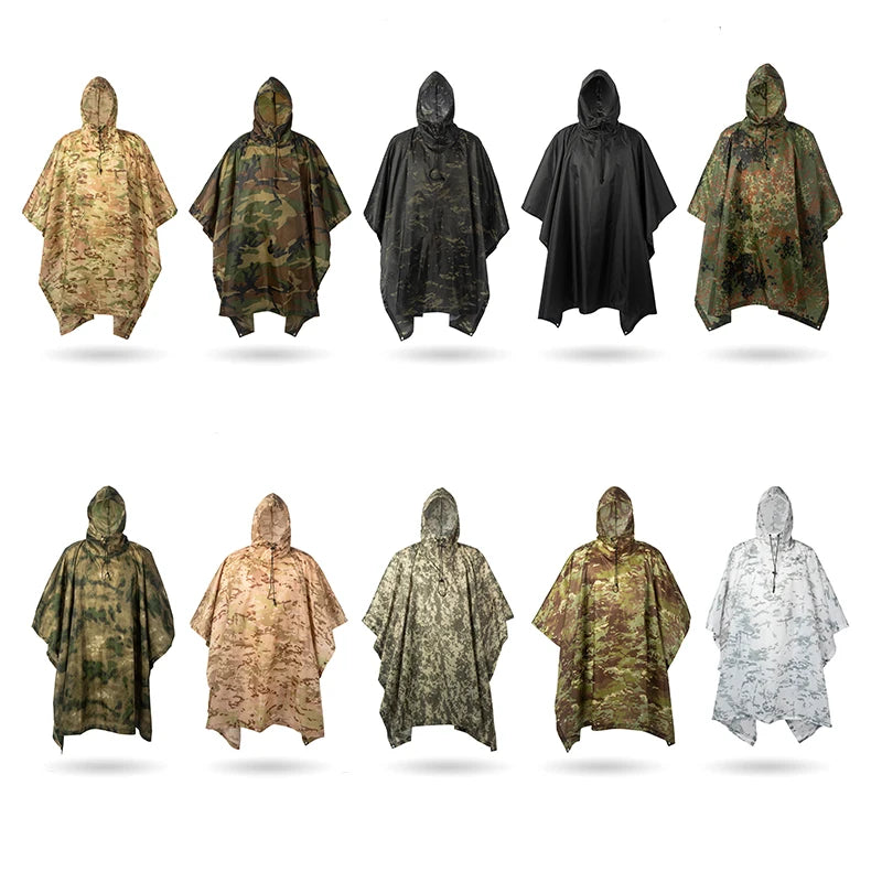 Accessories War Tactical Suit Rain Military Raincoat Poncho Army Umbrella Gear Ghillie Birdwatching Outdoor Home Hunting