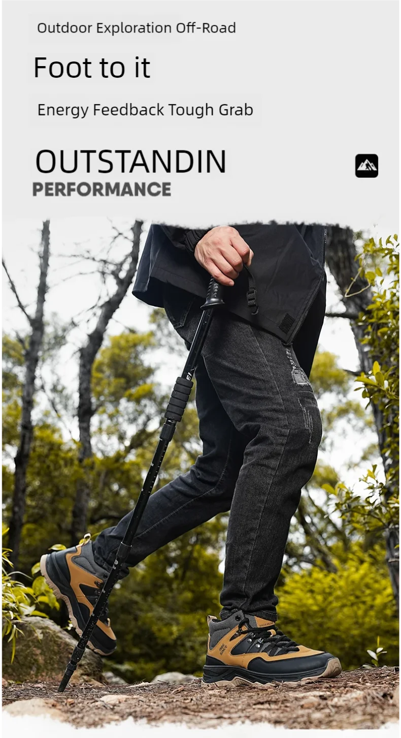 Hiking boots spring autumn new mem's casual sprots boots fashion anti slip soft sole comfort workwear boots youth outdoor boots