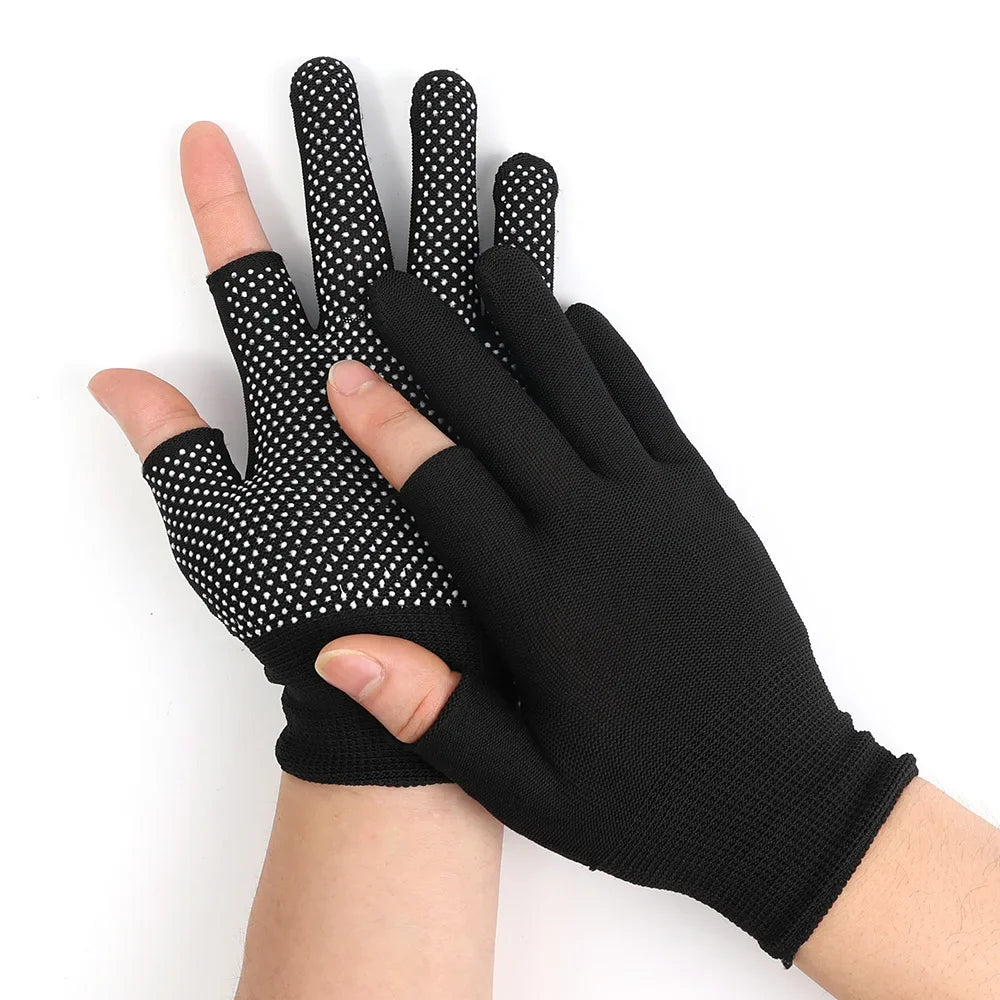 Non-slip Touchscreen Nylon Gloves Men Women Summer Outdoor Riding Sport Fitness Breathable Non-slip Sunscreen Half Finger Gloves