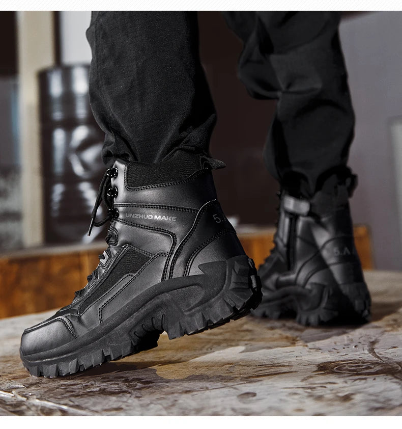 Men'sHiking Shoes Tactical Sport Shoes Male High Top Waterproof Outdoor Mountain Climbing Shoes Hunting Boots Men Outdoor Boots