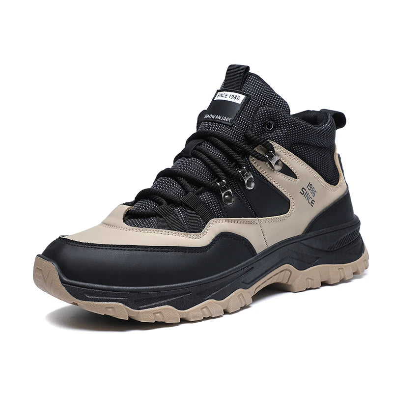 Hiking boots spring autumn new mem's casual sprots boots fashion anti slip soft sole comfort workwear boots youth outdoor boots