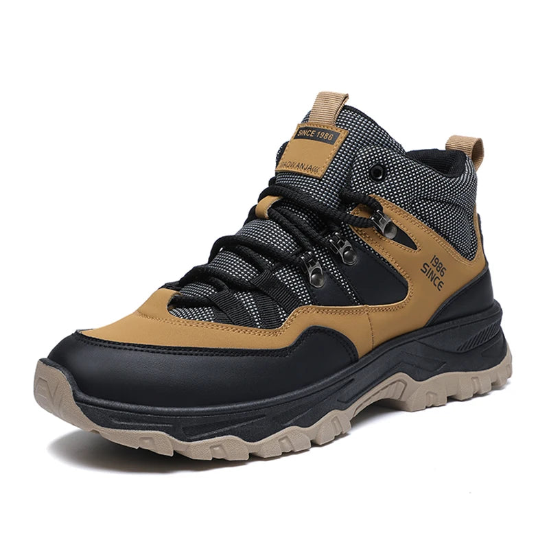Hiking boots spring autumn new mem's casual sprots boots fashion anti slip soft sole comfort workwear boots youth outdoor boots
