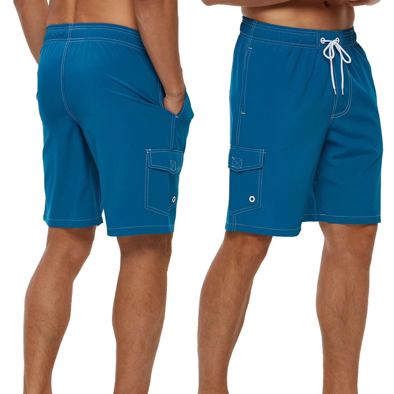 Men's Summer Beach Shorts Swimsuits Mesh Lined Swimwear Board Shorts Male Swimming Trunks Bathing Suit Sports Clothes