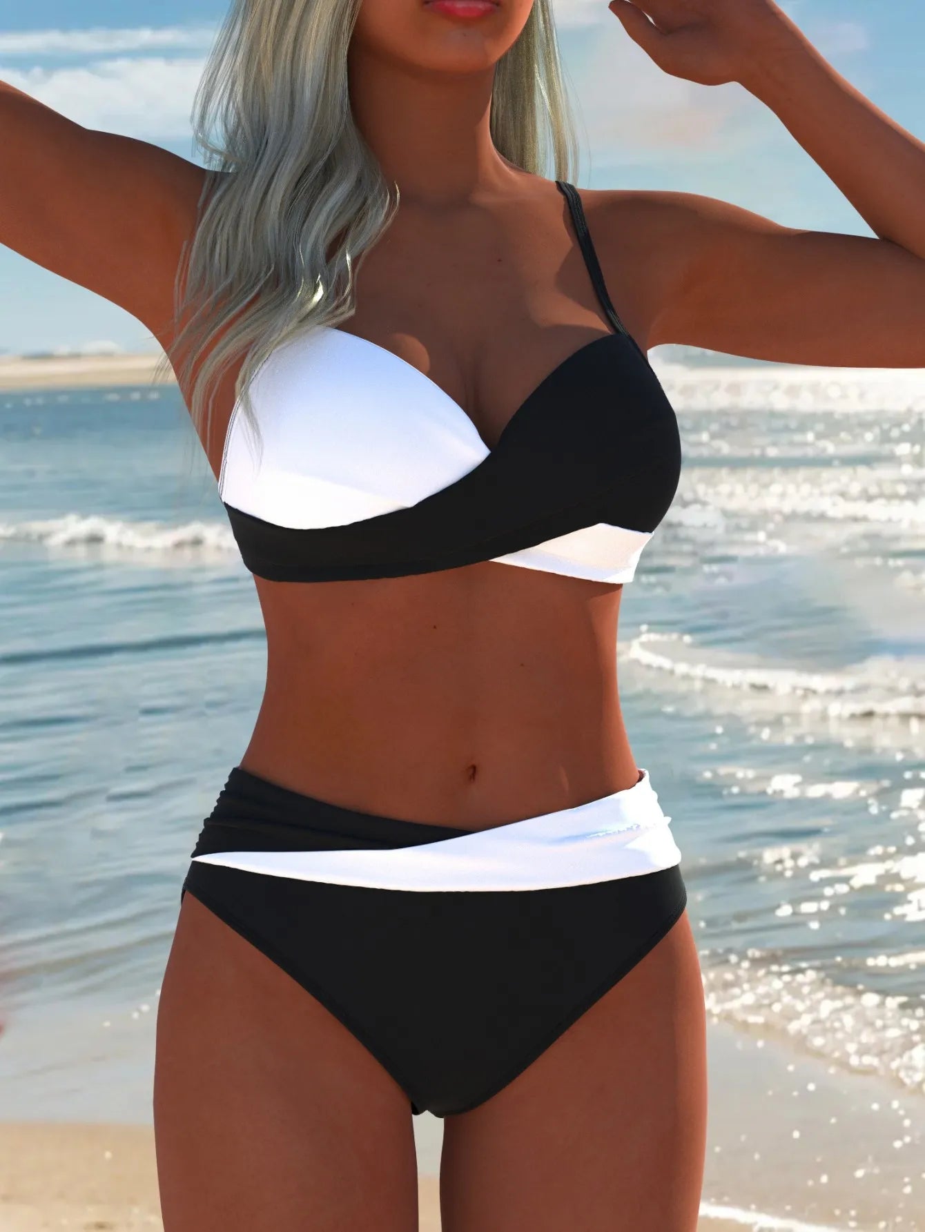 Women's Swimwear Swimming Suit Beach Outfits Summer Beach Festival Vacation Travel Sexy Luxury Modern Two Piece Set Bikinis
