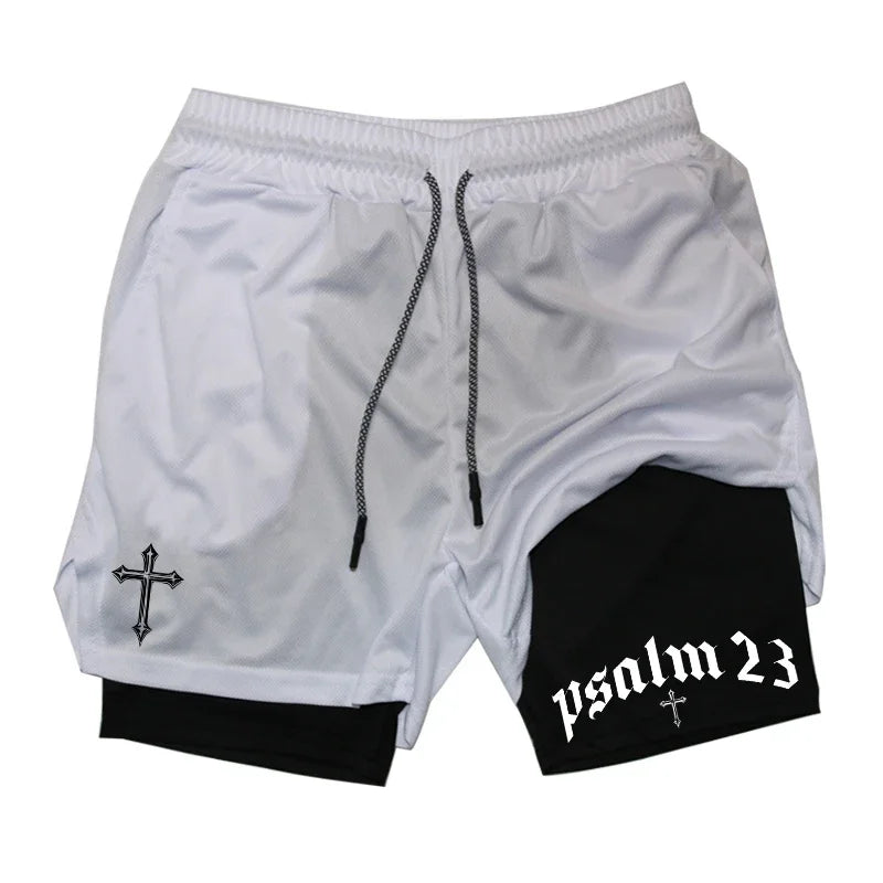 2025 New Men's 2-in-1 Sports Shorts Quick-Dry Running Fitness Training and Swimming Double-Layer Coverage Summer M-3XL