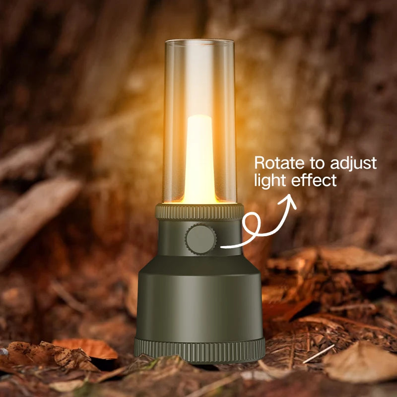 New Camping Atmosphere Lamp with Extra Long Battery Life, Retro Illumination, Lantern, Campground, Home Use, Rechargeable, Outdo
