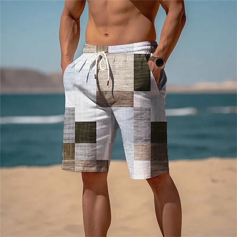 Summer Men's Swim Shorts5XL Swim Trunks Quick Dry Board Shorts Bathing Suit Breathable Drawstring With Pockets for Surfing Beach