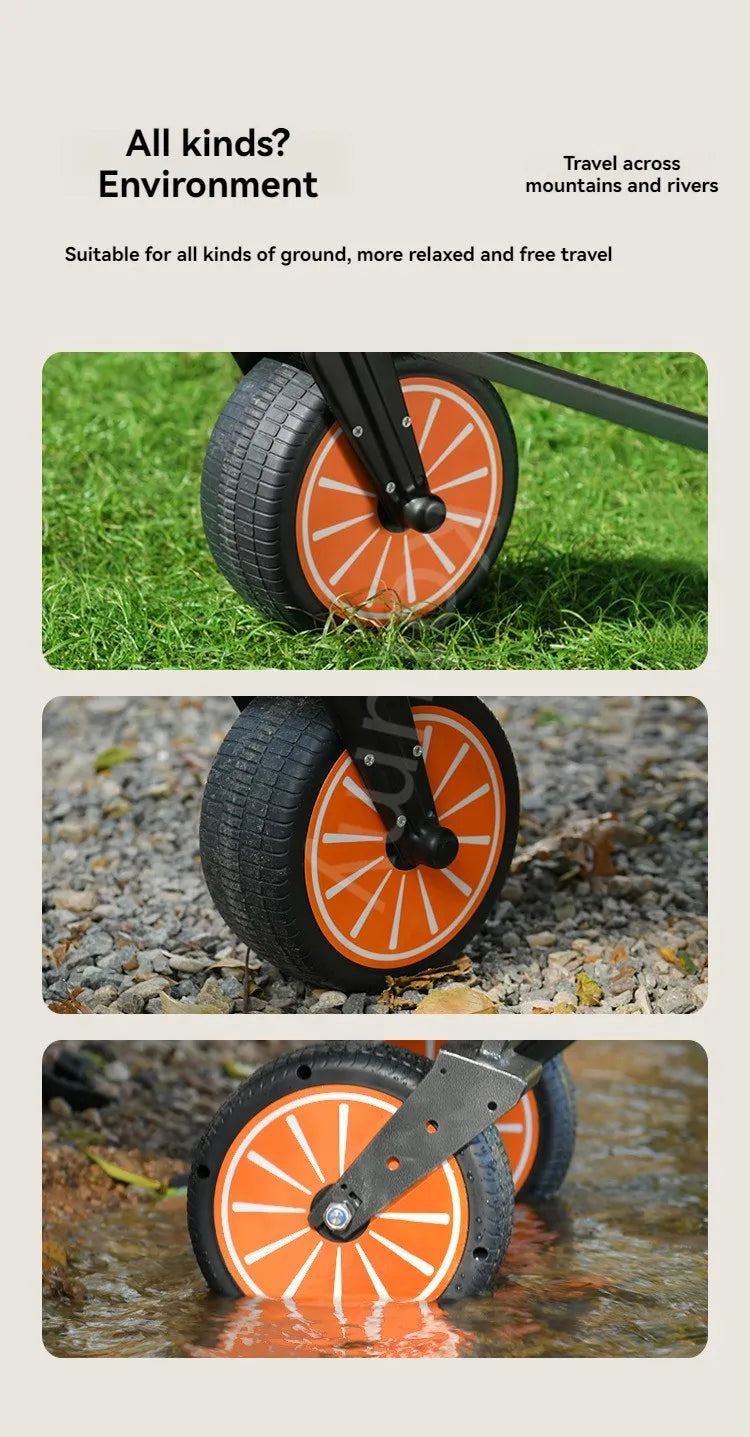 Electric Camp Car, Outdoor Camping Caring, Portable Campes Cares  Picnic Car Can Carry People, Foldable Handcart