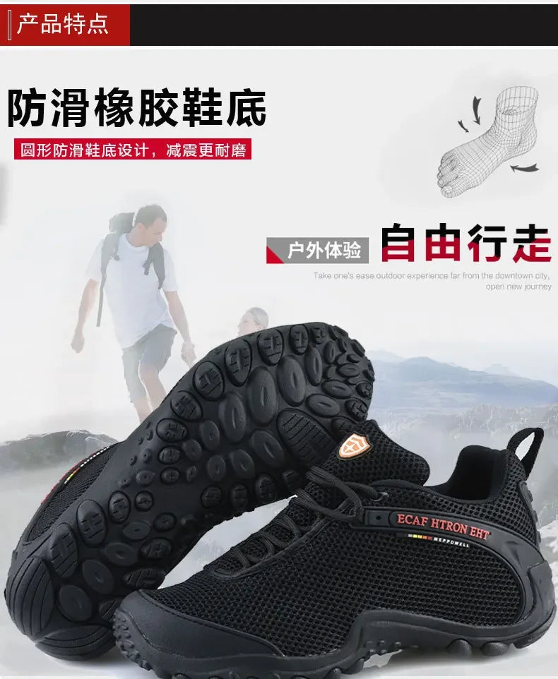 Hiking Shoes High Quality Mesh Anti Slip Lightweight Sneakers Outdoor Adventure Trekking Sport Shoe Women Men Marching Shoes