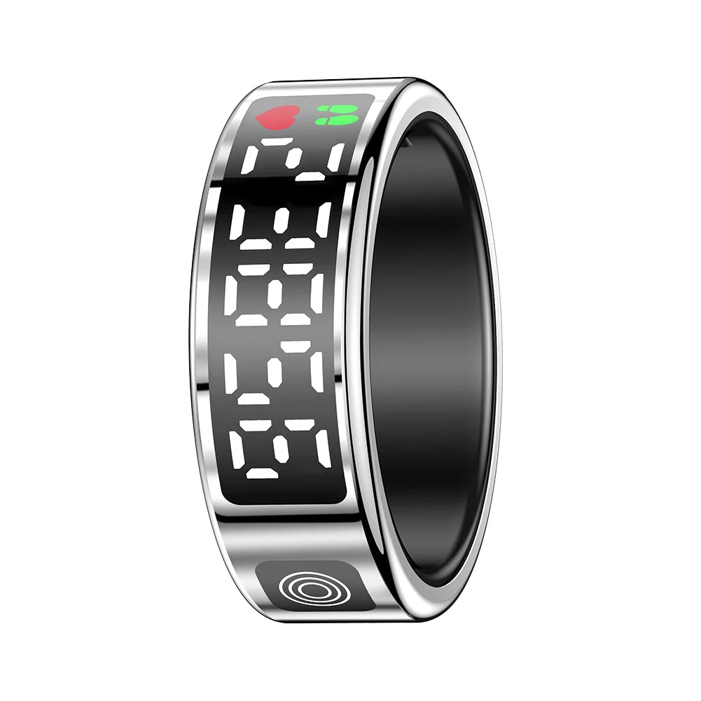 2025 New RS08 Smart Ring 5ATM Waterproof Health Fitness Ring Multi Sport Modes Heart Rate and Blood Oxygen Monitor for Men Women